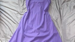 Medium lavender Halara halter dress with built in... - Depop