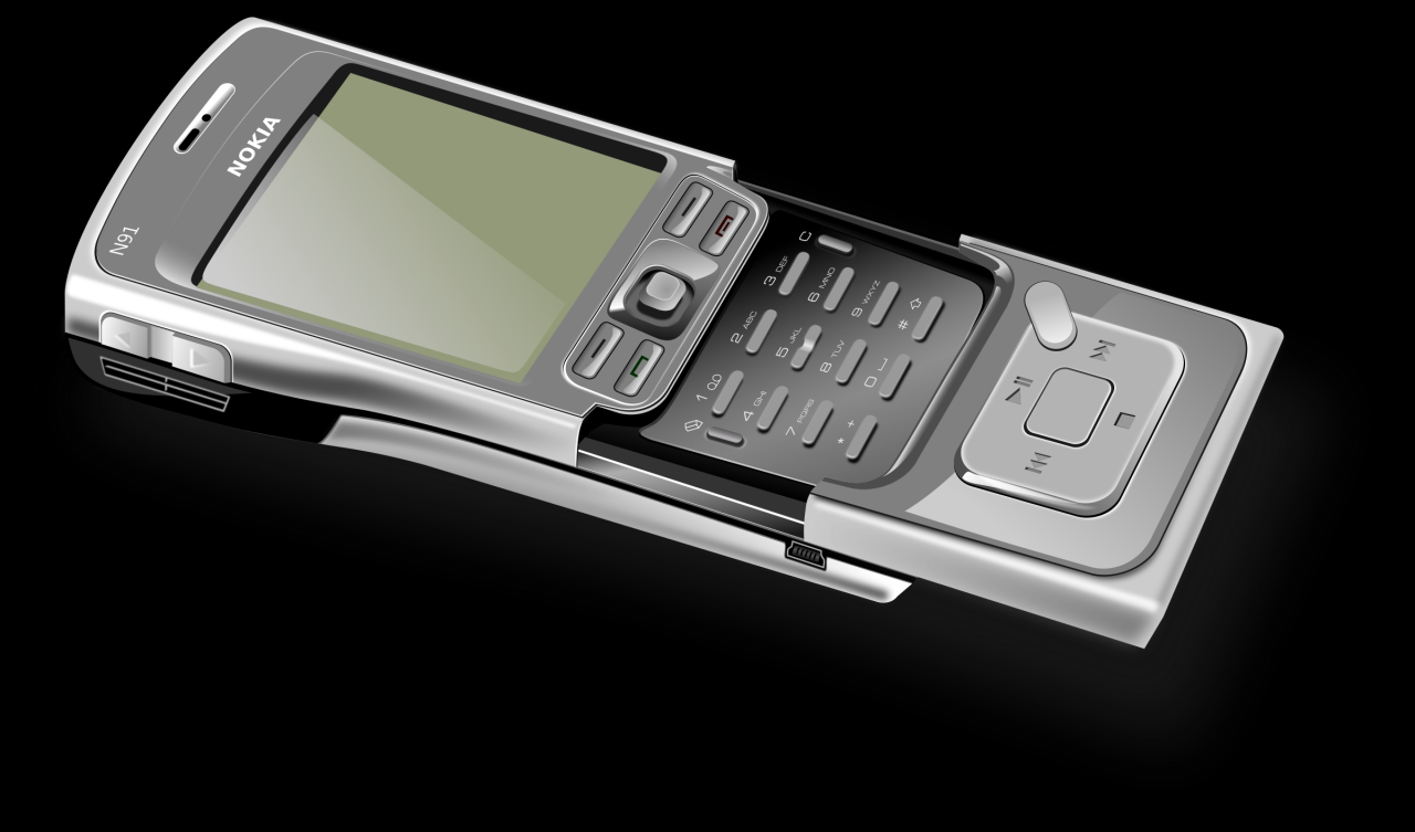 Clipart - Cell phone - open Clipart - Cell phone - open