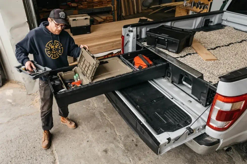 Decked's Drawer System Is a Great, Weatherproof In-Bed Storage Solution ...