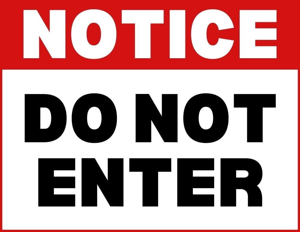 Do Not Enter Sign - Get 10% Off Now