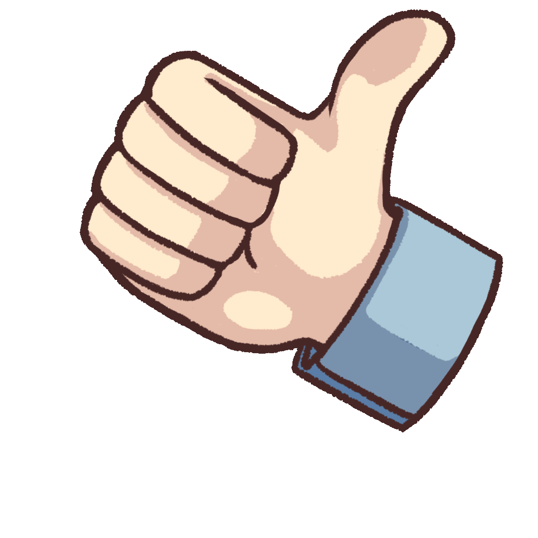 Animated illustration of good sign | UGOKAWA
