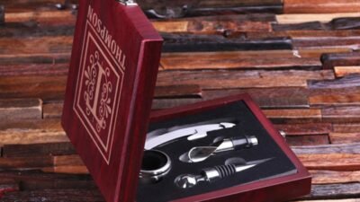 Personalized 5pc Wine Accessories Tool Kit Gift Set Engraved - Etsy