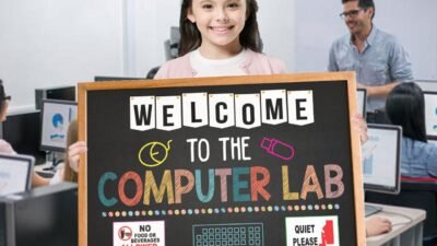 Student On Computer Clipart