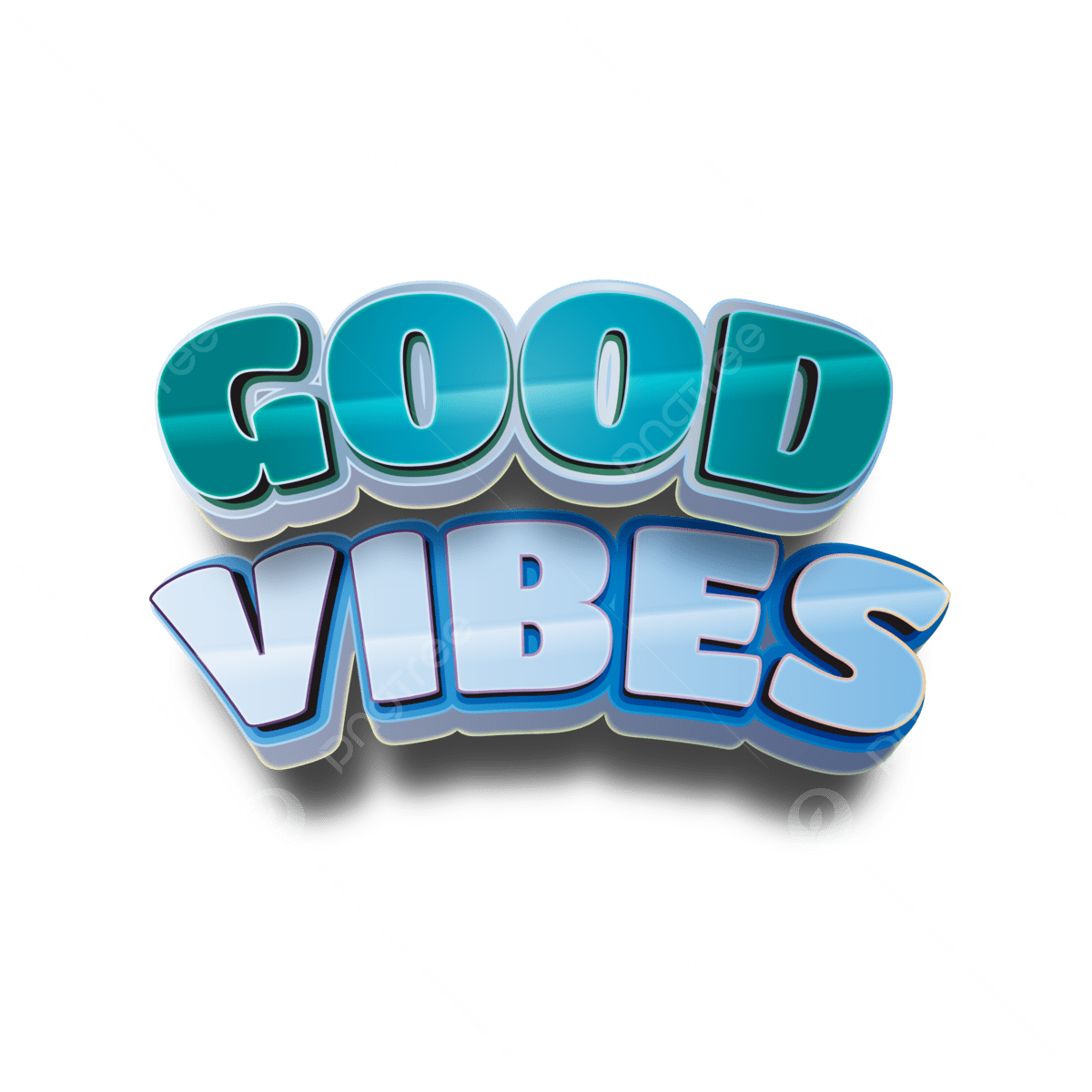 Good Vibes Vector Hd PNG Images, Good Vibes 3d Text, 3d, Text, Good ...