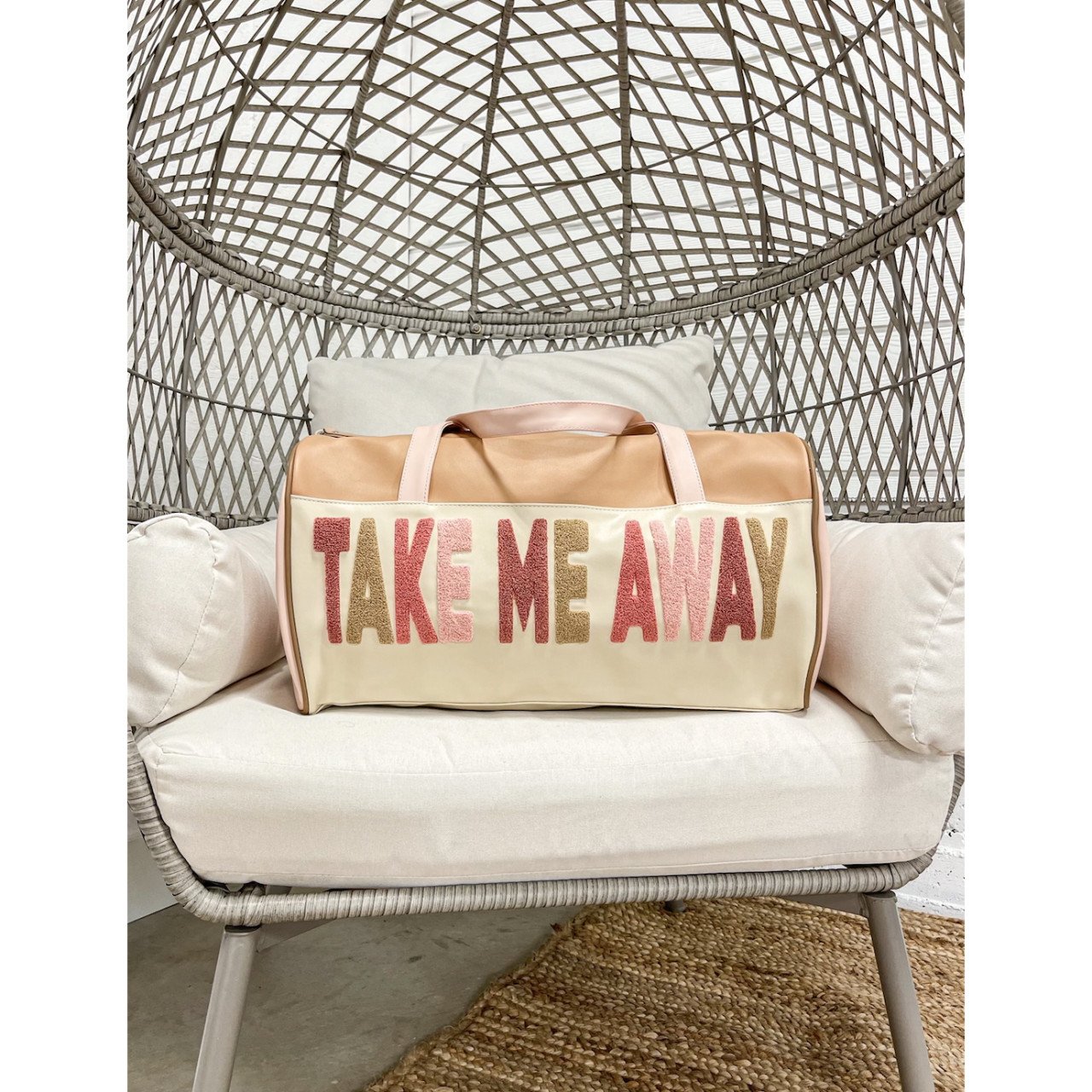 Duffle Bag (Cream/Coral) - Weekend – Jadelynn Brooke® Duffle Bag (Cream/Coral) - Weekend – Jadelynn Brooke®
